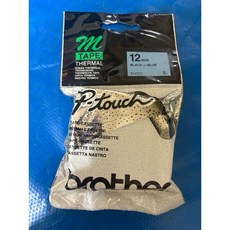 Brother P-touch 標籤機熱感貼帶 12mm M-K531 黑色 on 藍色