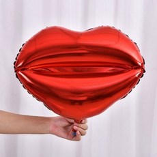 입술 은박 홈 기념일 DD 생일 파티 풍선 09935ssy3+8aVF