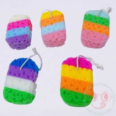 베이비목욕스펀지 아기목욕스펀지 목욕스펀지, 목욕스펀지-랜덤, 1개, 1개입