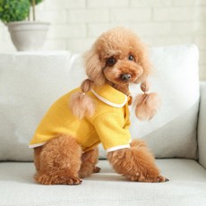 아트박스/도그웨그 골지 니트 가디건 강아지 겨울 옷 애견 실내 의류, 핑크, 1개