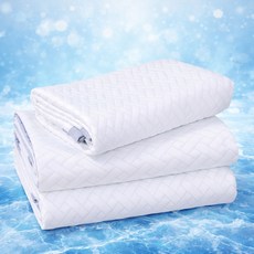 국산 쿨매트 냉감패드 여름 침대패드 싱글, 화이트