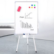 루나 접이식 자석 화이트보드 입간판 카페 식당 메뉴판 칠판 스탠드, 화이트보드 이젤 세트