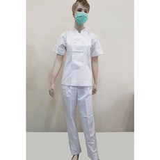 萊亞生活館 廚師褲 台灣製 大尺碼 長褲 食品褲 護士褲, 34,白色