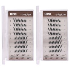 UIMO 이스케이프 인 어 데이 에든버러 노 글루 인조 속눈썹, 2개, 블랙