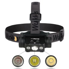 Wurkkos HD50 등산 헤드램프 5700-6000k 4000루멘 21700 트레킹 사정거리 239m 장거리 항속 케이빙 IP67 USB-C 야간낚시 보수와 응급에 사용, 1개, 블랙