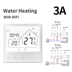 WIFI 스마트 온도 조절기 작동하는 바닥 전기 보일러 음성 APP ALEXA 난방 함께 가스, 1개, WiFi Water Heating, 03 WiFi Water Heating