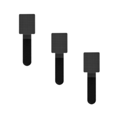 누리아띠접착식 찍찍이 전선 케이블 정리 타이, 블랙, 20개