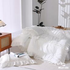 벨라&레이스 프릴 차렵이불 베개세트 부드러운 촉감 사계절용 호텔식 침구세트