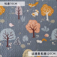 E元堂 午睡墊 幼稚園午睡墊 防滑膠點底 可水洗 特殊織法, 1個, 森林小動物,約120x70x0.5CM, 森林小動物