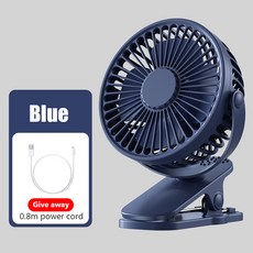 휴대용 선풍기 미니 핸드 클립 팬 USB 데스크탑 냉각 Ventilador 공기, 1)Blue no Battery