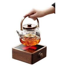 다도 보온 하이라이트 우드 중탕 워머 인덕션, 801mL(포함+900mL(포함), A. 터치스크린 1500W 사각로