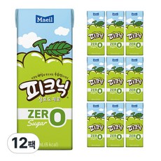 매일유업 피크닉 제로 청포도, 200ml, 12개