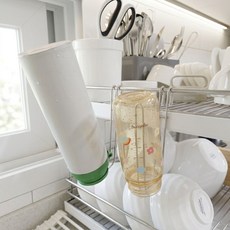 텀블러 건조대 스텐 걸이식 컵걸이 거치대 2P, 2개, 실버