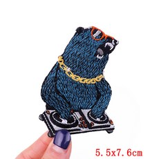 국기 체육관 기분 패치 근육 동물/록 스포츠 자수 의류에 대한 패치에 철 열 접착 DIY, [22] PE6841CT, 1개