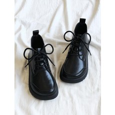 [겨울 교복템] 여자워커 앵클부츠 방한 블랙 숏부츠