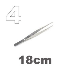 不鏽鋼圓頭鑷子 園藝修飾/餵食夾SY-235, 1個, 4號18cm