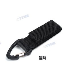 카라비너 등산용 벨크로 세모형 인디언 행어 플라스틱 ABS 카라비나 고리, 블랙