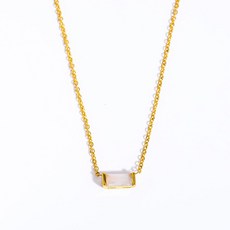 鈦鋼生日石鋯石項鍊 - 12月份誕生石項飾 高保色女士項鏈, 10月項鍊, 1個