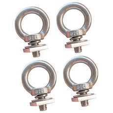 스테인리스 스틸 차량용 액세서리 루프랙 T 볼트 4개 세트 로프 고정용 앵커, 은