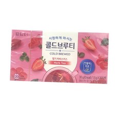 시원한 찬물 전용 콜드브루 딸기 히비스커스 티백 60t 히비스커스차 딸기티 아이스티
