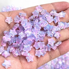 새로운 30PCS 8MM 스페이서 DIY 보석에 구슬 만들기 팔찌 수제 귀걸이 다섯개 비즈 유리 스타 매트