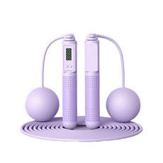 智能計數跳繩 無繩雙用, 紫色-兩用【收納袋包裝】, 1個