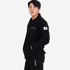 刺繡空軍黑色高領外套