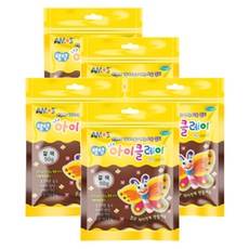 아모스 2500 탱탱 아이클레이 파우치, 갈색, 50g, 5개