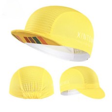 騎行帽 騎行小帽 自行車帽 單車小帽 單車帽 腳踏車帽 公路車帽 車帽 自行車騎行小帽內襯男女戶外防曬遮陽小布帽防風裝備, 彩虹黃【速乾透氣】, 1個