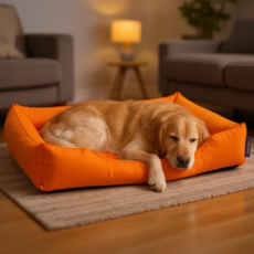 미마코 통세탁 사계절 애견 강아지 방석 대형 쿠션, 1개, 오렌지