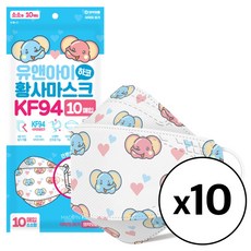 유앤아이 황사마스크 KF94 (소소형) 하코, 하코캐릭터, 10개, 10매입