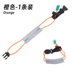 高反光騎行束褲帶 自行車褲腳固定紮帶, 均碼, 【1條裝】橙色安全反光可調節束脚帶
