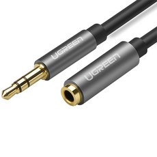 유그린 3.5mm 3극 스테레오 고급형 AUX 연장 케이블 1m, 혼합색상, 1개