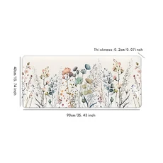 세련된 꽃무늬 마우스패드 확장형 데스크 매트 35.4x15.7 미끄럼 방지 고무 바닥이 있는 긴 게이머에게 이, 03 300x600x2mm, 02 3