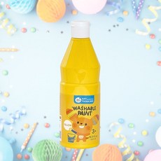 물로 지워지는 노랑 물감 워셔블페인트 500ml 미술교구 눈과손협응력, 1개