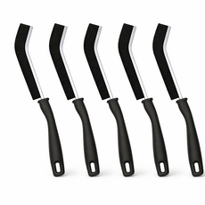 틈새 브러시 욕실 타일 줄눈 청소솔 창문 창틀 모서리 청소 브러쉬 세트, 5개, 블랙