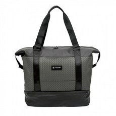 G.WINNER 編織風格雙層高爾夫托特包衣物袋-灰色&灰色, 灰色