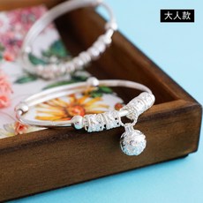 【Annshop小安的店】花團錦簇鈴鐺手環 999足銀 親子飾品 彌月禮物