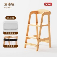 트리트랩 성장의자 높이조절 식탁의자 원목 공부의자 안전가드 포함, 스탠다드 클리어 래커 + 딥그레이