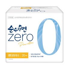 순수한면 제로 순면 뉴팬티라이너, 슈퍼롱, 20개입, 1개
