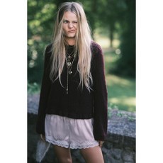 국내백화점 H&M 가디건 브랜드관 포인텔 니트 스웨터 버건디 1307854001 커플 사무실 (BK파우치 증정)