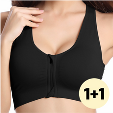 1+1 에쉬울프 앞지퍼 하이서포트 스포츠브라