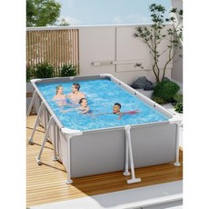 주택 수영장 간이수영장 수영풀 이동식 설치 대형, 체크300x200x75cm+기프트