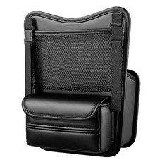 좌석 사이의 HHZL 자동차 콘솔 정리함 보관 카시트 캐처 사이의 대용량 보관 중간 콘솔 암레스트 자동차 액세서리용 가죽 지갑 홀더 가방(블랙)