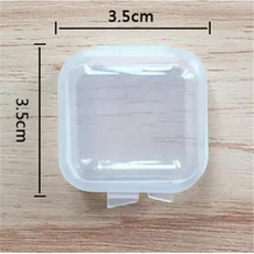 2019 새로운 3.53.52cm 보석 비즈에 대 한 작은 플라스틱 저장 상자 귀걸이 보석 컨테이너 투명 사각형 상, 01 5PCS