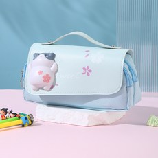투니스 심플 집업 펜 파우치, 프리사이즈, 블루 프린팅