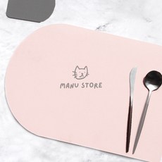 [사마누] 행사테이블보 식탁덮개 빈티지식탁보 양면 가죽 식탁매트 컵받침 핑크 다크그레이