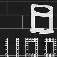 Pro-Grade 1/16" 타일 레벨링 시스템 클립 2200개 - 세라믹 및 석재 타일용 이중 목적 레벨러 스페이서 정밀 간격 제어로 타일의 미끄러짐 방지 간편한 DIY 설치, 1/16