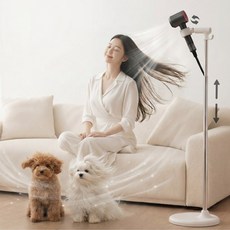 에스위두 각도 높이조절 핸즈프리 프리미엄 일체형 드라이기 거치대 스탠드, 화이트, 1개