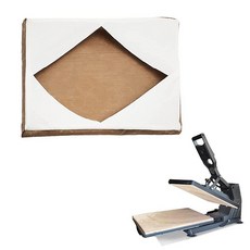 열 프레스 플래 튼 랩 커버 승화 열 프레스 기계 플레이트 보호를 위한 논스틱 내열성 프로텍터 재사용 가능한 시트 보호 커버 (40.6x50.8cm(16x20인치) 블랙, 40.6x61cm(16x24인치), 브라운